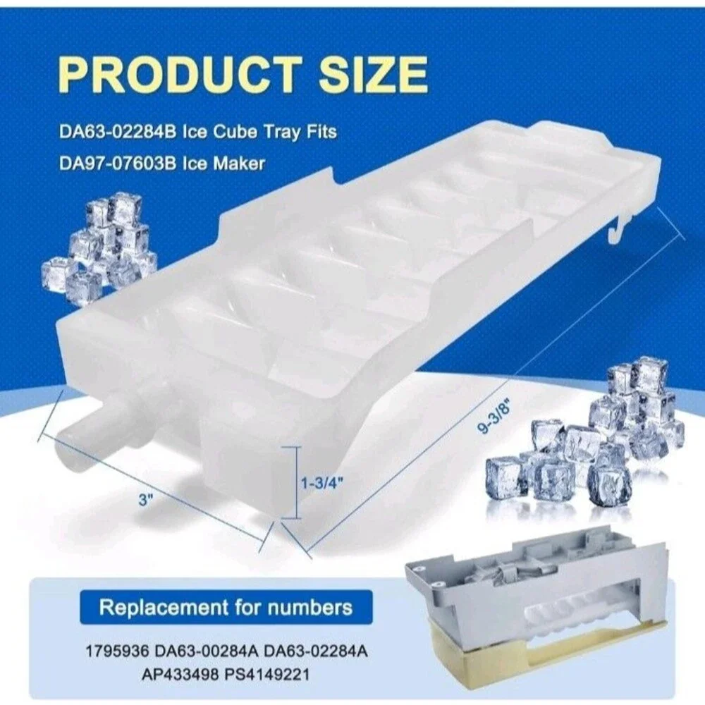 DA63-02284B Ice Cube Tray Compatible with Samsung, Fits Refrigerator Models R...